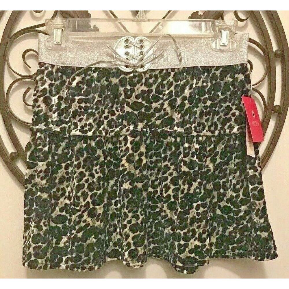 Large Size 14 Amy Byer Animal Print Elastic Waist Girl's Skirt NWT